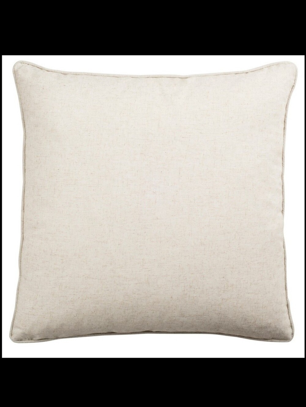 Set of 2 Linen & Black Abstract Design Pillow Covers 20x20 Safavieh Maize - Picture 5 of 12